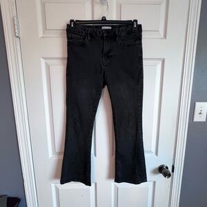 FRAME "Le Crop Mini Boot" Jeans in‎ Black Wash Denim Mid Rise Women’s 29